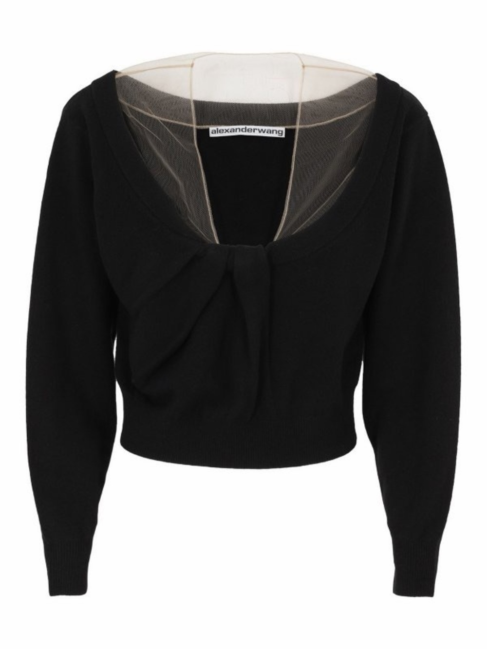 Alexander Wang Black Cropped Knit Sweater size small